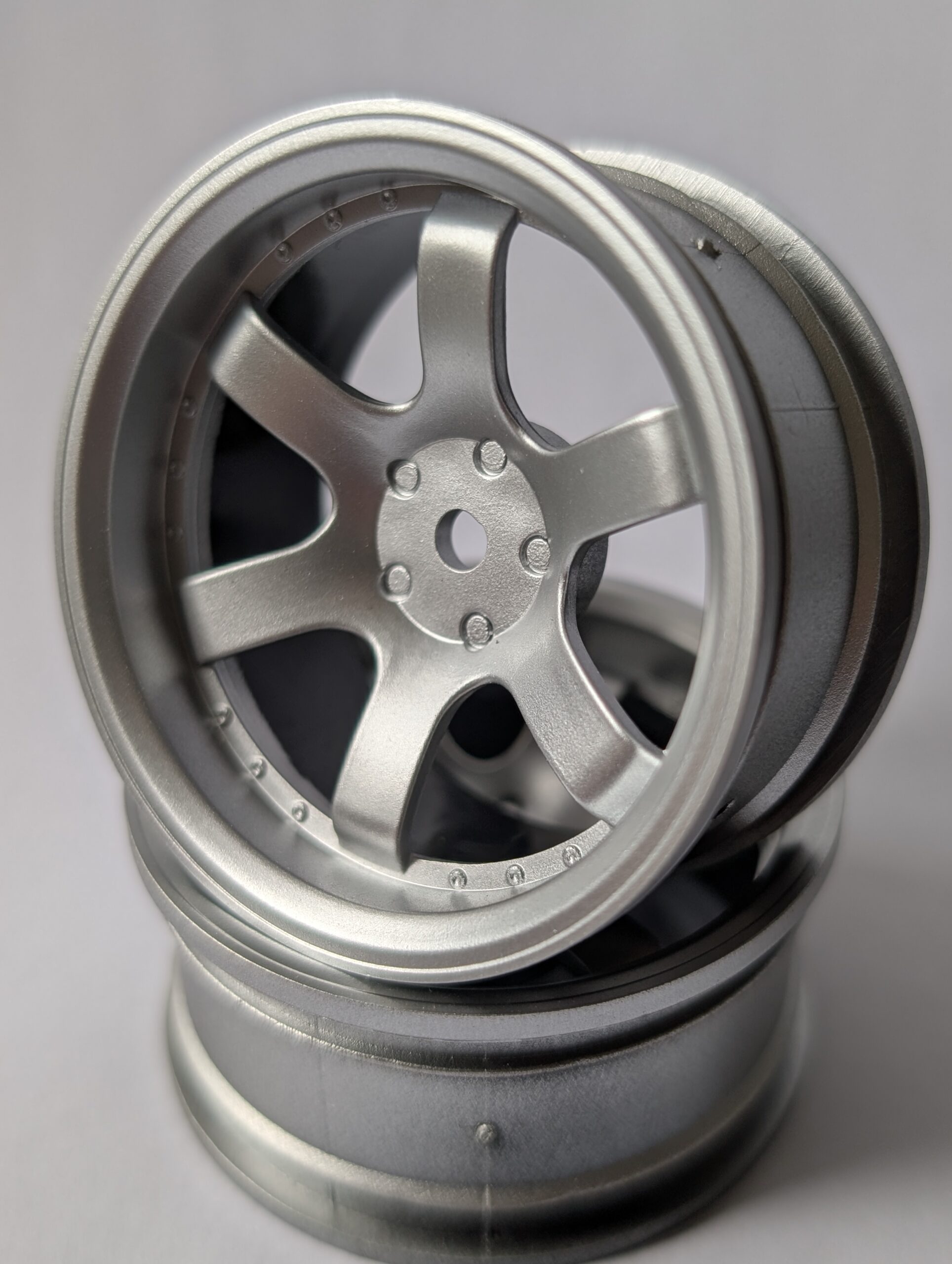 6 Spoke Silver Wheels 6mm Offset